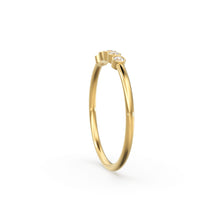 Load image into Gallery viewer, Bezel Set Diamond Band in 14k Gold / Bezel Set Diamond Ring / Simple Thin Gold Band White Diamond Ring / Diamond Bezel Set Wedding Band