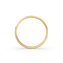 Load image into Gallery viewer, Diamond Wedding Band / 14kt Yellow Gold Band / Promise Ring / Solid Gold Ring / Diamond Wedding Rings Women / Stacking Gold Bands