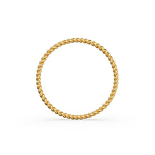 Load image into Gallery viewer, Gold Rope Ring / 14K Twisted Gold Round Wedding Band / 1.2 MM Yellow Gold Ring / Dainty Stacking Ring / Simple Delicate Ring / Thin wedding band