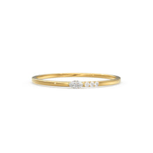 Load image into Gallery viewer, 14K Gold Asymmetrical Marquise Diamond Ring / Dainty Diamond Ring / Diamond Ring / Dainty Ring / Stacking Ring / Promise Ring