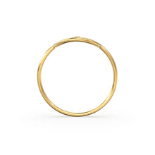Load image into Gallery viewer, 14K Gold Diamond Ring / Horizon Ring / Astrology Ring / Engagement Ring / Dainty Engagement Ring / Promise Ring / Stacking Diamond Ring