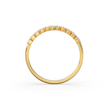 Load image into Gallery viewer, Marquise Diamond Ring / 14k Gold Domino Marquise Diamond Wedding Band for Women / Classic Marquise Wedding Ring