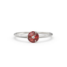 Load image into Gallery viewer, Ruby Ring / Ruby Cluster Ring in 14k Solid Gold / Engagement Ring / Unique Marquise Ruby and Diamond Ring / July Birthstone Ring