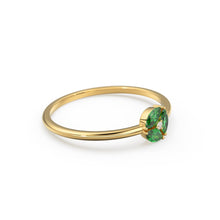 Load image into Gallery viewer, Emerald Ring / Emerald Cluster Ring in 14k Solid Gold / Engagement Ring / Unique Marquise Emerald and Diamond Ring / May Birthstone Ring
