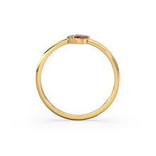 Load image into Gallery viewer, Ruby Ring / Ruby Cluster Ring in 14k Solid Gold / Engagement Ring / Unique Marquise Ruby and Diamond Ring / July Birthstone Ring