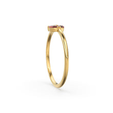 Load image into Gallery viewer, Ruby Ring / Ruby Cluster Ring in 14k Solid Gold / Engagement Ring / Unique Marquise Ruby and Diamond Ring / July Birthstone Ring