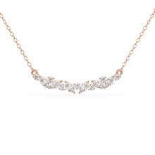 Load image into Gallery viewer, Diamond Necklace / Marquise Diamond Necklace in 14k Gold / Unique Diamond Pendant / April Birthstone / Push Present / Diamond Jewelry