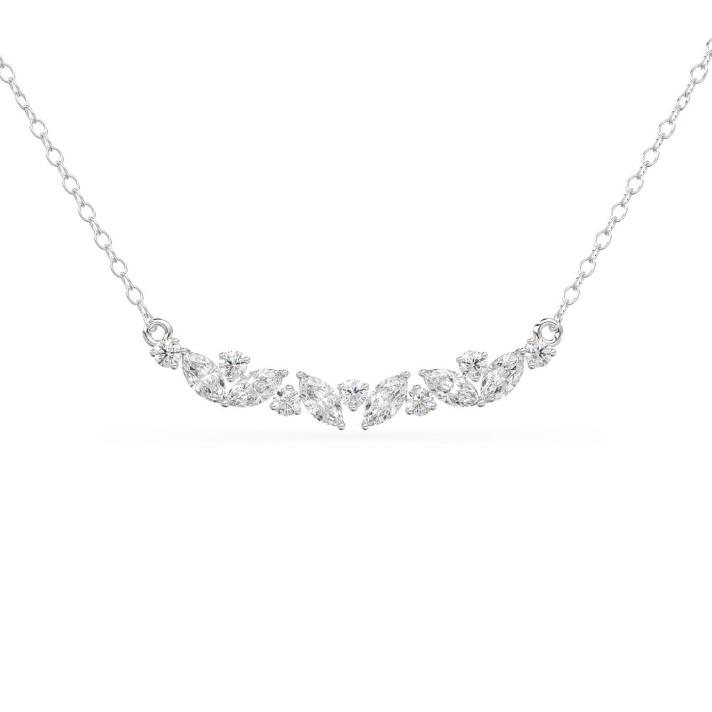 Diamond Necklace / Marquise Diamond Necklace in 14k Gold / Unique Diamond Pendant / April Birthstone / Push Present / Diamond Jewelry