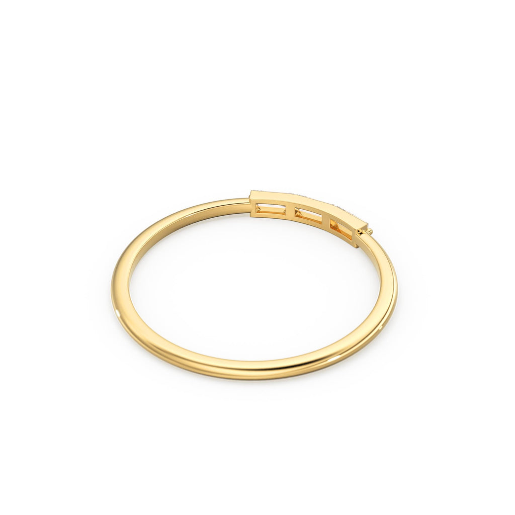 Baguette Diamond Ring / Minimalist Ring 14k Solid Gold / Diamond Ring / Trio Diamond Ring / Thin Gold Stacking Rings / Promise Ring