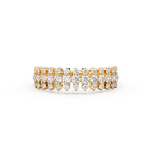 Load image into Gallery viewer, Diamond Anniversary Ring 0.70 ctw 14k Gold Half Eternity Round Brilliant Diamond Spike Ring / Diamond Wedding Band / Statement Spike Ring