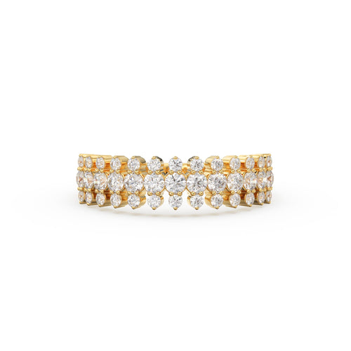 Diamond Anniversary Ring 0.70 ctw 14k Gold Half Eternity Round Brilliant Diamond Spike Ring / Diamond Wedding Band / Statement Spike Ring