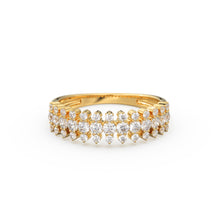 Load image into Gallery viewer, Diamond Anniversary Ring 0.70 ctw 14k Gold Half Eternity Round Brilliant Diamond Spike Ring / Diamond Wedding Band / Statement Spike Ring