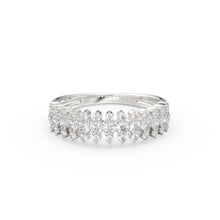 Load image into Gallery viewer, Diamond Anniversary Ring 0.70 ctw 14k Gold Half Eternity Round Brilliant Diamond Spike Ring / Diamond Wedding Band / Statement Spike Ring
