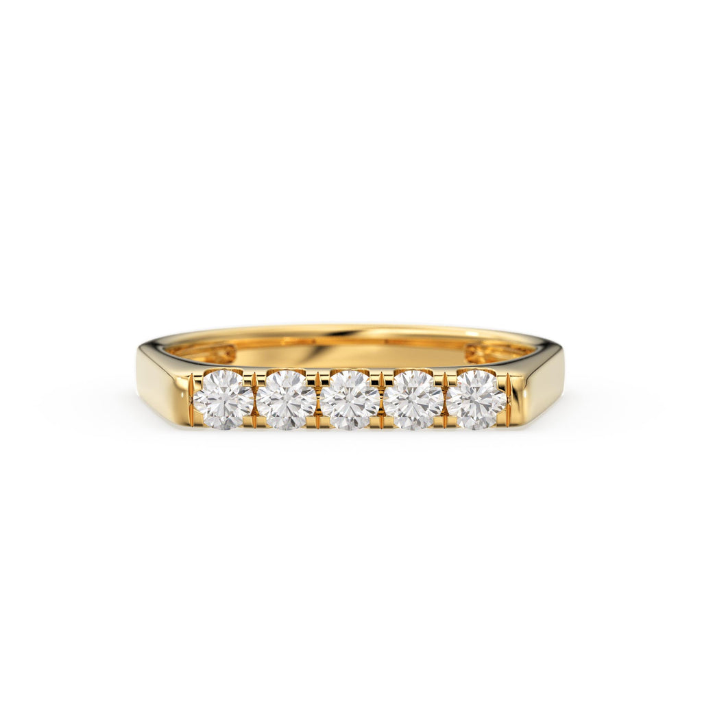 Pinky Ring / 14k Solid Gold Rectangular Diamond Signet Ring / Gold Ring / Chevalier Ring / Women Pinky Ring in Rose Gold and White Gold