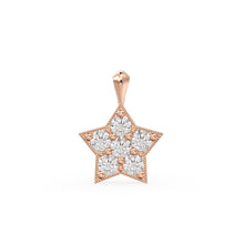 Load image into Gallery viewer, Diamond Necklace / Star Charm Necklace / Tiny Star Diamond Choker / 14k Gold Necklace / Diamond Choker Necklace / Genuine diamond Pendant