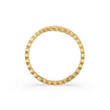 Load image into Gallery viewer, Diamond Eternity Ring, 14k Wedding Band for Her, Eternity Ring, Thin Diamond Band, Bezel Setting Eternity Band, Bypass Bezel Eternity Ring