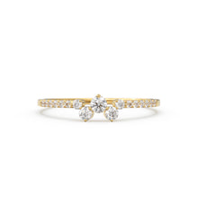 Load image into Gallery viewer, Diamond Ring / 14k Gold Diamond Cluster Ring / Diamond Stackable Ring / Bridal Jewelry / Diamond Wedding Band / Minimalist Jewelry / Gift
