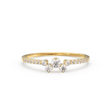 Load image into Gallery viewer, Diamond Ring / 14k Gold Diamond Cluster Ring / Diamond Stackable Ring / Bridal Jewelry / Diamond Wedding Band / Minimalist Jewelry / Gift