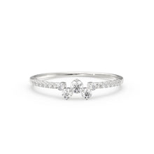 Load image into Gallery viewer, Diamond Ring / 14k Gold Diamond Cluster Ring / Diamond Stackable Ring / Bridal Jewelry / Diamond Wedding Band / Minimalist Jewelry / Gift