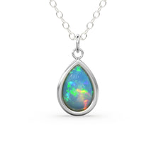Load image into Gallery viewer, Opal 14k Gold Necklace / Teardrop Opal Necklace / Small Opal Necklace / Opal Jewelry / Dainty Necklace / Minimalist Jewelry / Gift for her