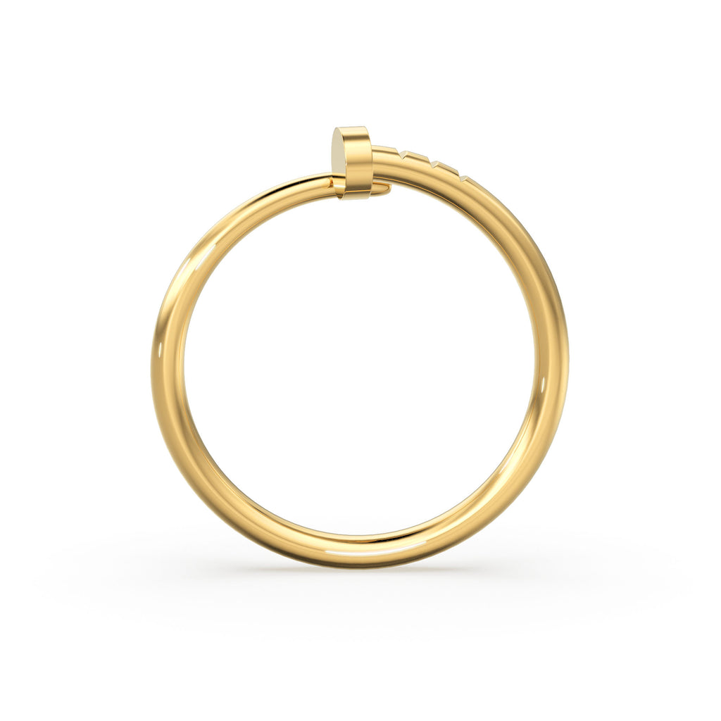 Spiral Nail Ring / 14k Gold Spiral Nail Screw Minimalist Ring / Open Nail Ring / Promise Best Friends Ring / Construction Rose Gold Ring