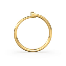 Load image into Gallery viewer, Spiral Nail Ring / 14k Gold Spiral Nail Screw Minimalist Ring / Open Nail Ring / Promise Best Friends Ring / Construction Rose Gold Ring