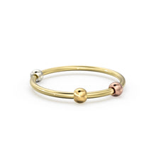 Load image into Gallery viewer, Playful Bead Stacking Ring / 14k Gold Spinning Ring / Anxiety Ring / Dainty Gold Ring / Thin Stacking Ring / Tiny Gold Ring / Abacus Ring