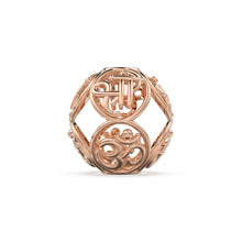 Load image into Gallery viewer, Shree Om Designer Solid Gold 14k 18k Handmade Gold Spacer Bead Jewelry Making Supply 6mm 8mm 10mm