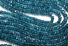 Load image into Gallery viewer, 2 Strands 13 Inches Strand, Mystic London Blue Topaz Faceted Rondelles, Size 4mm St Patricks Day