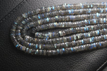 Load image into Gallery viewer, 2 Strands 14 Inches Strand, Finest Quality,Blue Flashy Labradorite Smooth Buttons Beads, 5-6mm Large