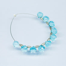 Load image into Gallery viewer, Sky Blue Quartz Micro Faceted Onion Briolette Gemstone Loose Pair Beads 7mm 24pc