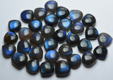 10 Pcs,Superb-Finest Quality,Gold Flashy Labradorite Smooth Heart Shape Briolettes,8.5-9mm size