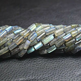 4 Strand Fire Labradorite Smooth Tube Gemstone Spacer Beads Strand 14