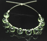 Green Amethyst Quartz Micro Faceted Onion Briolette Gemstone Beads 40pcs 7mm