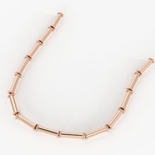 Load image into Gallery viewer, 2.7mmx8mm 18k Solid Yellow Gold Fancy Bamboo Tube Spacer Beads (10 pieces) St Patricks Day