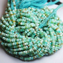 Load image into Gallery viewer, 5 STRAND MAX / Natural / Peruvian / Blue / Opal / Faceted / Rondelle / Loose / Gemstone / Beads / Strand