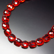 Load image into Gallery viewer, 16 inch Full Strand, Stunning Red Quartz Faceted Cushion Briolette Beads 8mm
