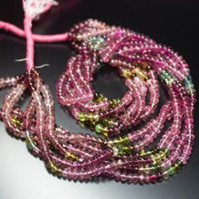 Load image into Gallery viewer, Tourmaline Watermelon Multi Smooth Rondelle Gemstone Loose Beads 14" 4mm 4.5mm