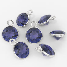 Load image into Gallery viewer, 14k Solid Yellow Gold 4,5,6mm Natural Blue Iolite Charm Pendant