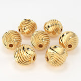 18k Solid Gold Designer Old Fashioned Tribal Round Layered Spacer Bead Finding 6mm 8mm 10mm St Patricks Day