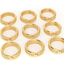 Load image into Gallery viewer, 5MM 14K Solid Yellow Gold Round Closed Jump Ring / Handmade Solid Gold Finding / Jewelry Making Essentials St Patricks Day