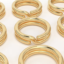 Load image into Gallery viewer, 5MM 14K Solid Yellow Gold Round Closed Jump Ring / Handmade Solid Gold Finding / Jewelry Making Essentials St Patricks Day