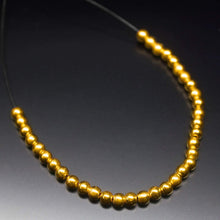 Load image into Gallery viewer, 18k Solid Gold Handmade Tribal Round Sphere Spacer Beads Strand 4mm 12pc St Patricks Day