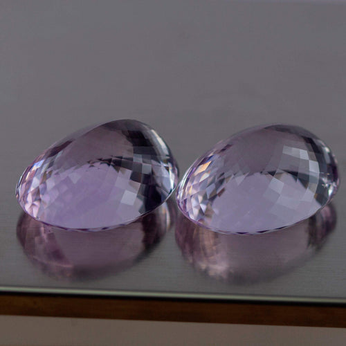 369 Cts Certified Rose De France Natural Pink Amethyst Matching Gemstone Pair