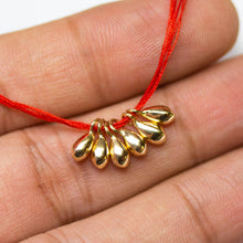 Load image into Gallery viewer, 18k Solid Yellow Gold Teardrop Charm Pendant Finding, Gold Drops 3.3mmx8.5mm St Patricks Day