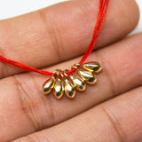 18k Solid Yellow Gold Teardrop Charm Pendant Finding, Gold Drops 3.3mmx8.5mm St Patricks Day