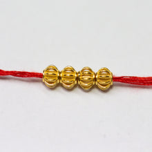 Load image into Gallery viewer, 4.2mm 18k Solid Yellow Gold Fancy Bali Spacer Findings Beads Pair St Patricks Day