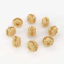 Load image into Gallery viewer, Designer Solid Gold Handmade Rondelle Spacer Gold Bead Finding 8mm 10mm