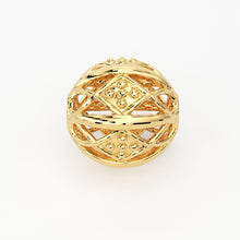 Load image into Gallery viewer, Designer Milgrain Solid Gold Handmade Round Spacer Gold Bead Finding 8mm 10mm