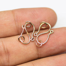 Load image into Gallery viewer, 8.5mmx14.5mm 18k Solid Gold Classic S Hook Clasp Finding St Patricks Day